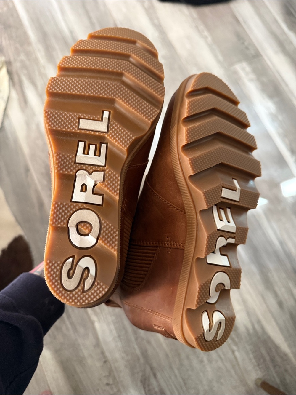 Sorel Brown Chelsea Ankle Boots - Slip-On Leather Booties - Picture 3 of 4